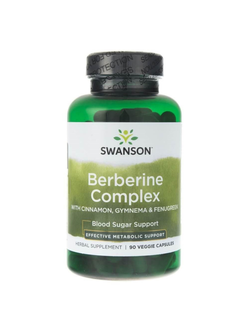 Swanson Berberine Complex (Cynamon, Gymnema, Fenugreeek) – 90 kapsúl