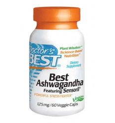 Doctor&#39;s Best Ashwagandha 125 mg - 60 vegánskych kapsúl