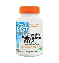 Doctor s Best Chewable Fully Active B12 (vitamín B12) - 60 vegetariánskych tabliet