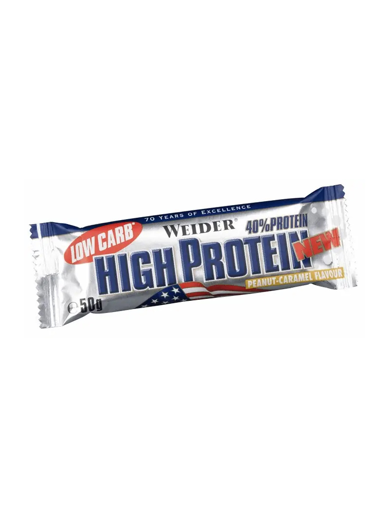 Weider Low Carb High Protein Tyčinka - Proteínová tyčinka 50g Karamel