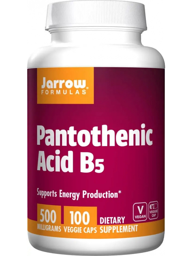 JARROW FORMULAS Kyselina pantoténová B5 (kyselina pantoténová) 500 mg - 100 kapsúl