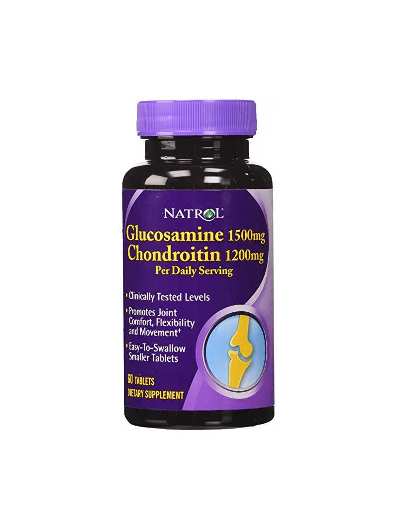 NATROL Glukosamín 1500 mg Chondroitín 1200 mg (Glukosamín, Chondroitín) – 60 tabliet