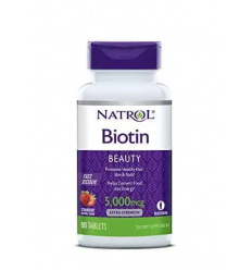 NATROL Biotin Fast Dissolve 5000mcg (Biotin) - 90 tabliet
