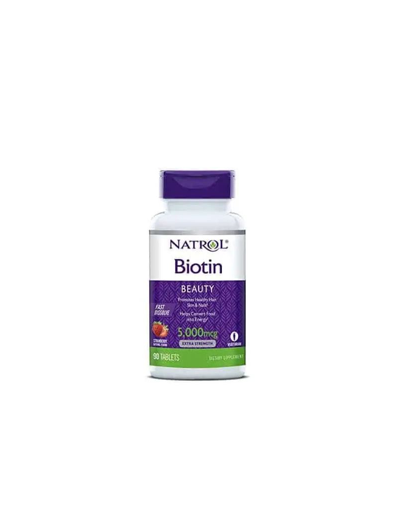 NATROL Biotin Fast Dissolve 5000mcg (Biotin) - 90 tabliet