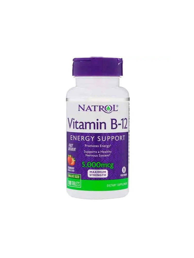 NATROL Vitamín B12 rýchlo rozpustný 5000 mcg (vitamín B12) - 100 tabliet