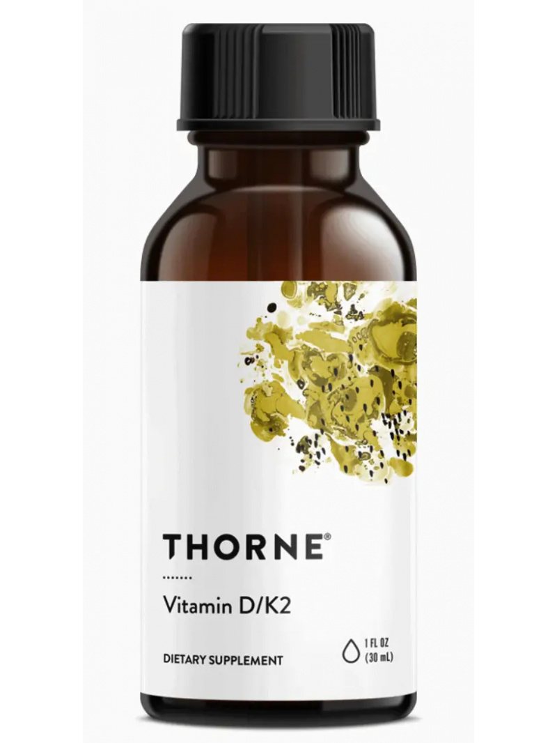 THORNE Vitamín D3-K2 (vitamín D3K2) 1000 IU/200 mcg 30ml