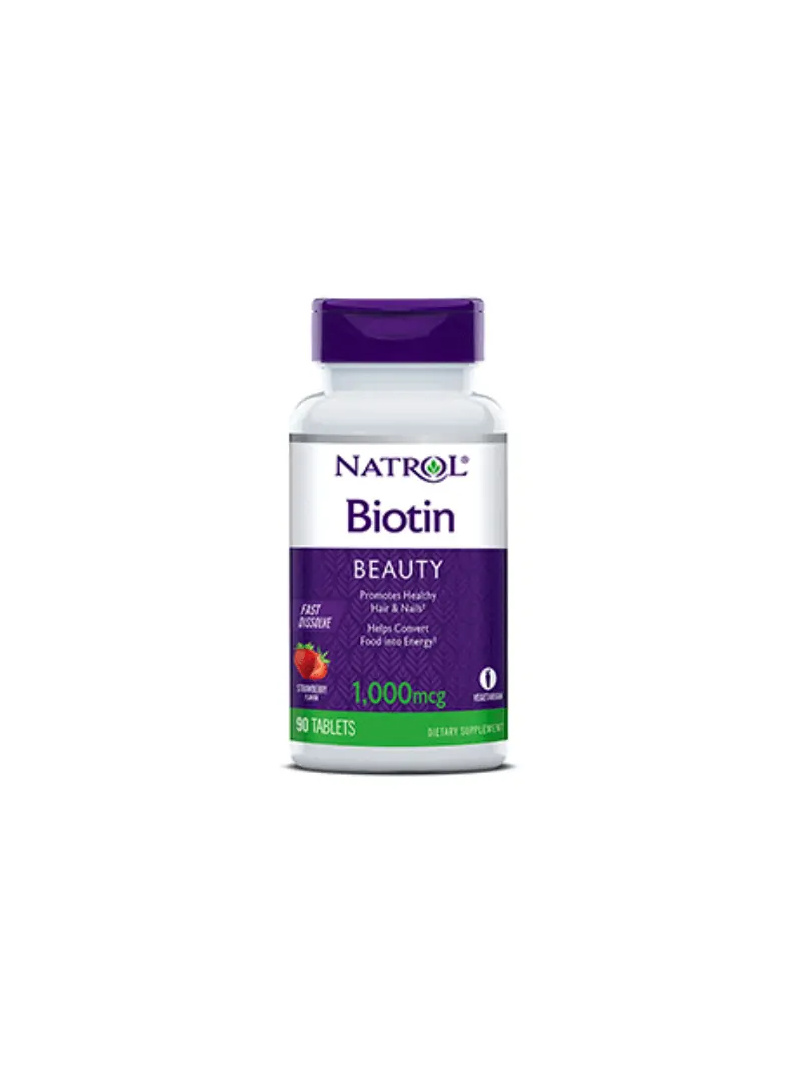NATROL Biotin Fast Dissolve 1000 mcg (Biotin) - 90 vegetariánskych tabliet