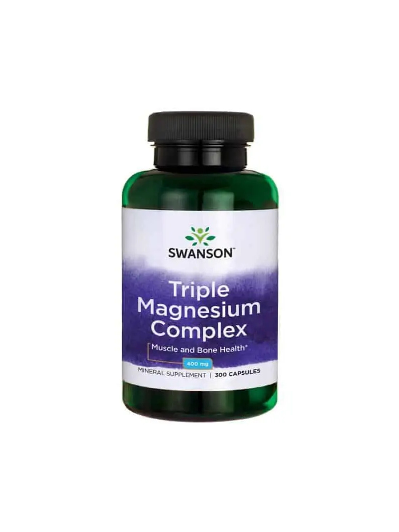 SWANSON Triple Magnesium Complex, 400 mg – 300 kapsúl