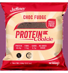 Justine's Protein Cookie – Bezlepkové proteínové sušienky – 64 g – Čokoláda