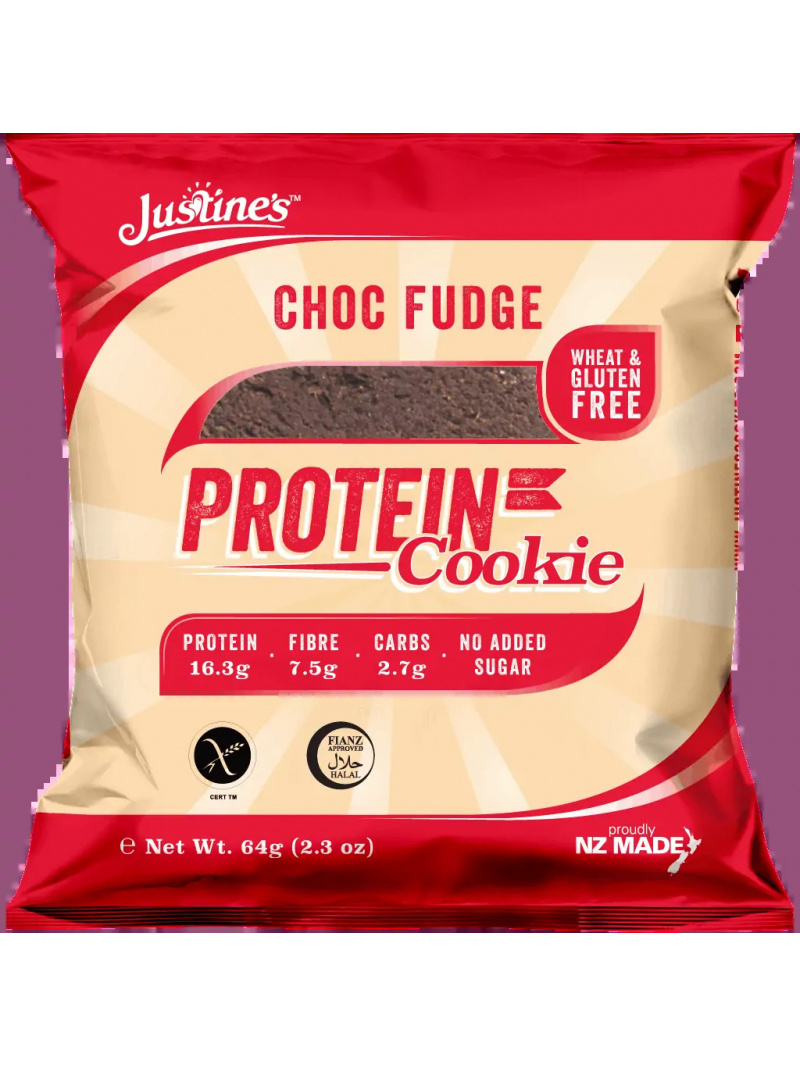 Justine's Protein Cookie – Bezlepkové proteínové sušienky – 64 g – Čokoláda