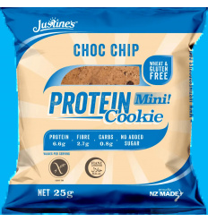 Justine&#39;s Protein Cookie – Bezlepkové proteínové sušienky – 64 g – s kúskami čokolády