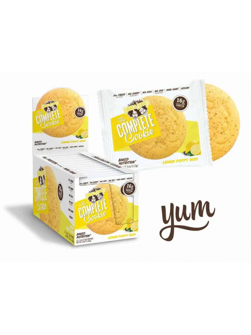 Lenny & Larry's Complete Cookie - Vegan Protein Cookie - 12 x 113 g - Citrón s makom