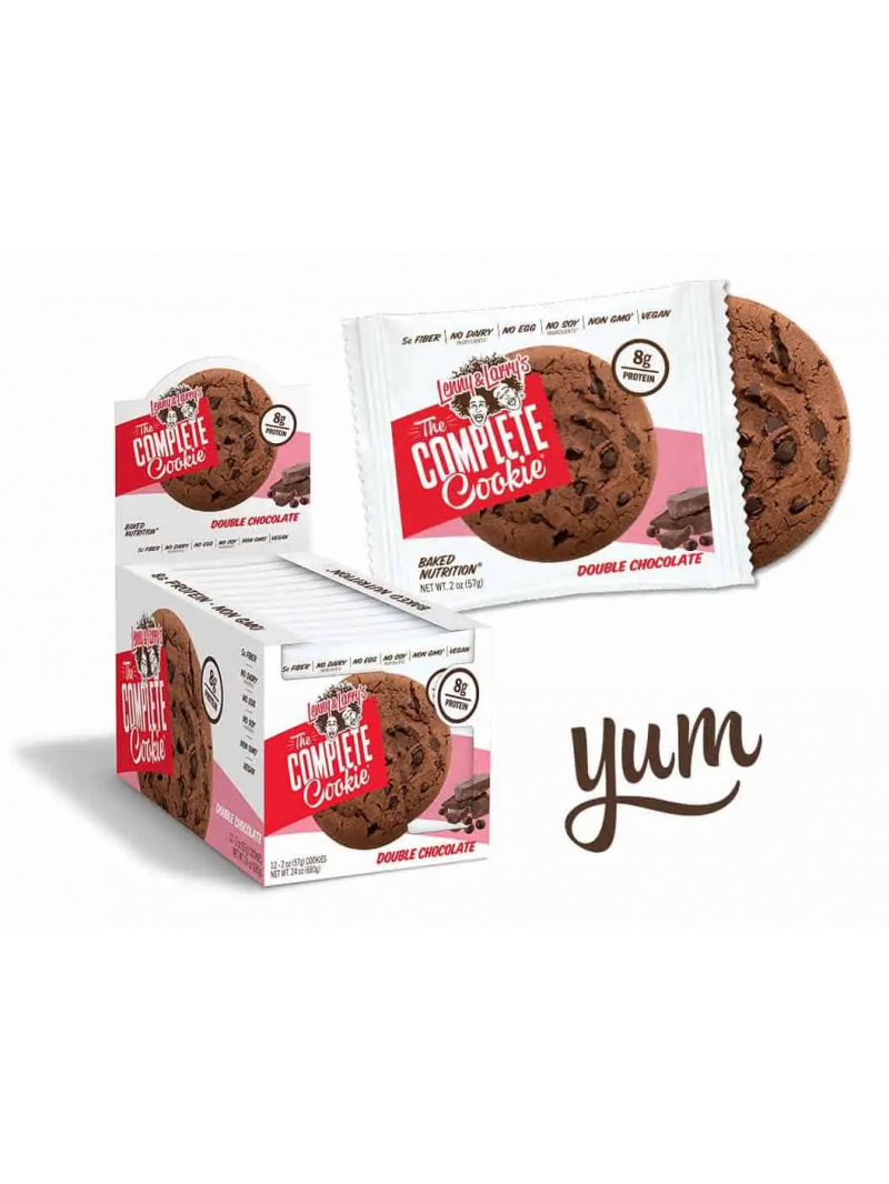 Lenny & Larry's Complete Cookie – Vegan Protein Cookie – 12 x 113 g – Dvojitá čokoláda