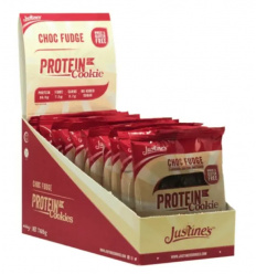 Justine's Protein Cookie – Bezlepkové proteínové sušienky – 12 x 64 g – Čokoláda