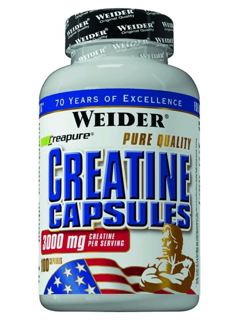 Weider Pure Creatine (kreatín monohydrát) – 100 kapsúl