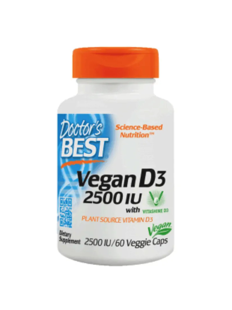 Doctor s Best Vegan Vitamin D3 2500 IU - 60 vegetariánskych kapsúl