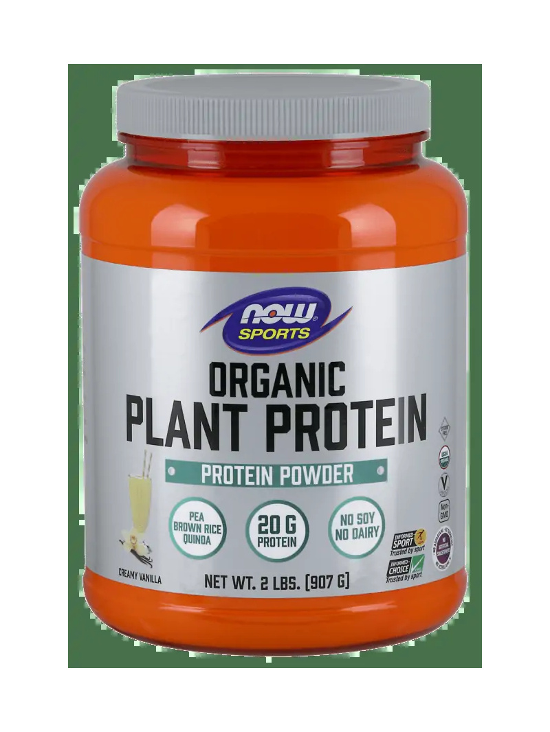 NOW SPORTS Rastlinný proteínový komplex, vegánsky (rastlinný proteín) – 907 g – krémová vanilka