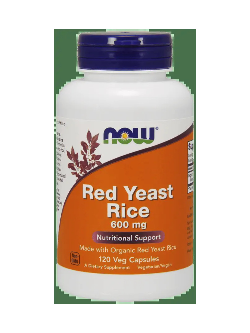 NOW FOODS Organická červená kvasnicová ryža 600 mg - 120 vegetariánskych kapsúl