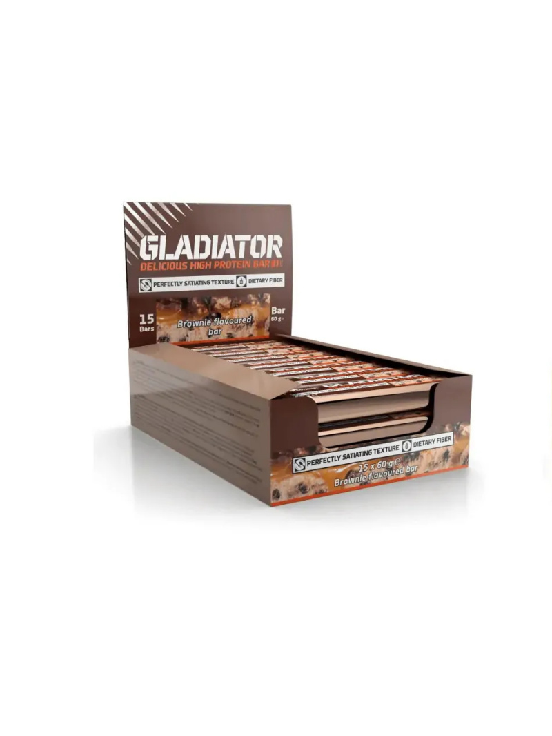 OLIMP Gladiator High Protein Bar - Malinová Protein Bar - balenie 15 ks