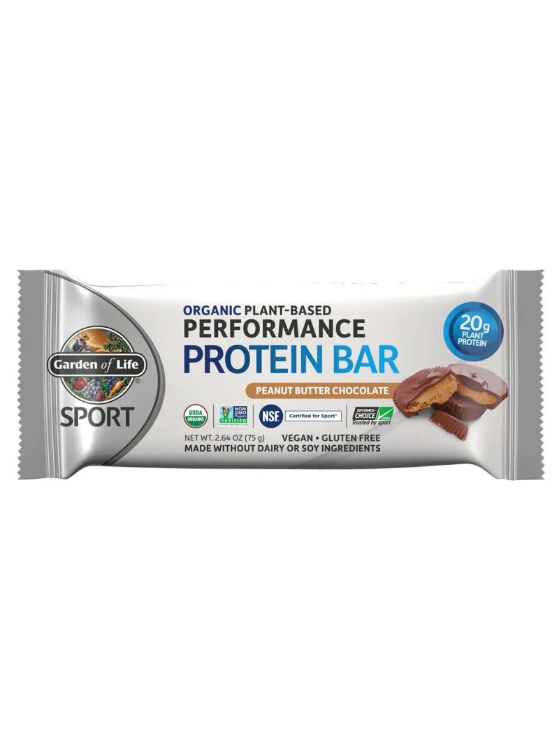 GARDEN OF LIFE SPORT Organic Plant-Based Performance Protein Bar (NSF Certified for Sport Vegan Protein Bar) 1x75g Čokoládové ar