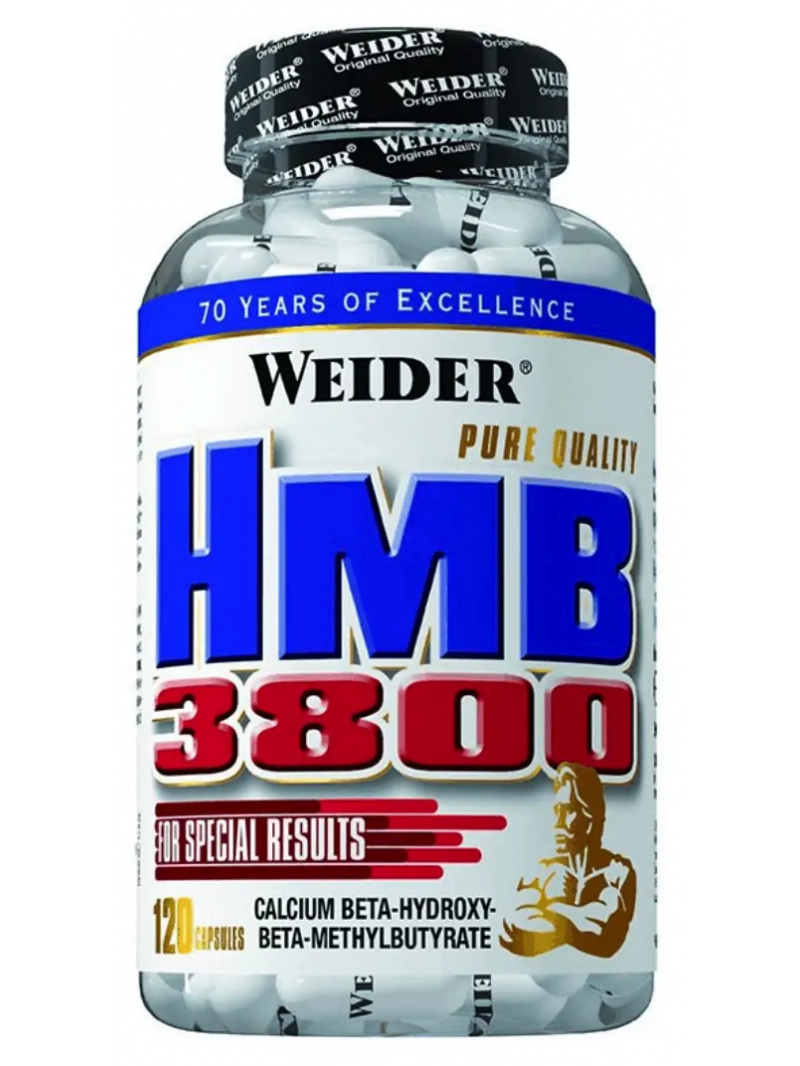 Weider HMB 3800 (Beta-Hydroxy-Beta-Metylbutyrát vápenatý) – 120 kapsúl