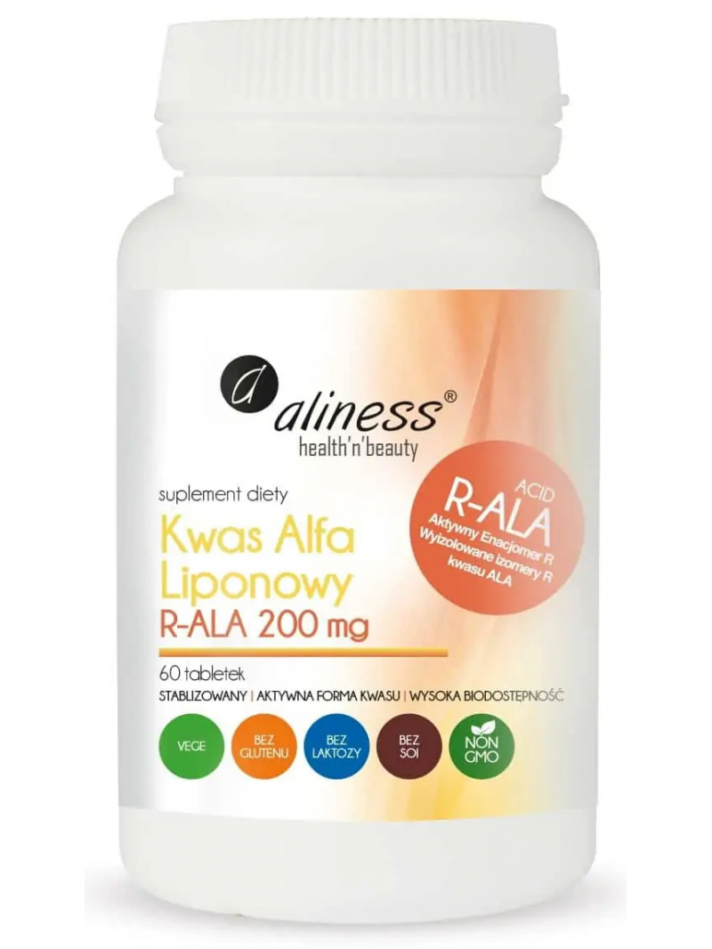 ALINESS Alpha Lipoic Acid R-ALA 200 mg - 60 vegetariánskych tabliet