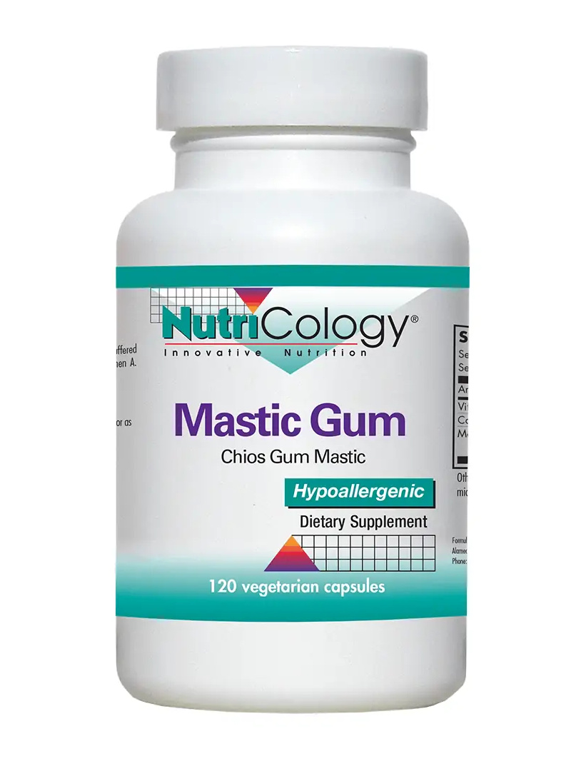 NUTRICOLOGY Mastichová guma (pistáciový gluteus – zdravie tráviaceho traktu) 120 vegetariánskych kapsúl