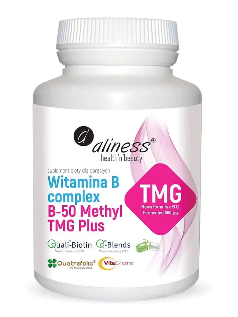 ALINESS Vitamin B Complex B-50 Methyl TMG Plus - 100 vegetariánskych kapsúl