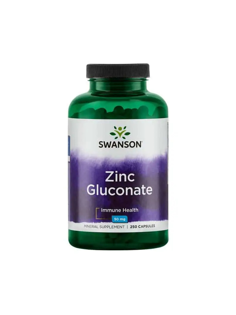 SWANSON glukonát zinočnatý (glukonát zinočnatý) 50 mg – 250 tabliet