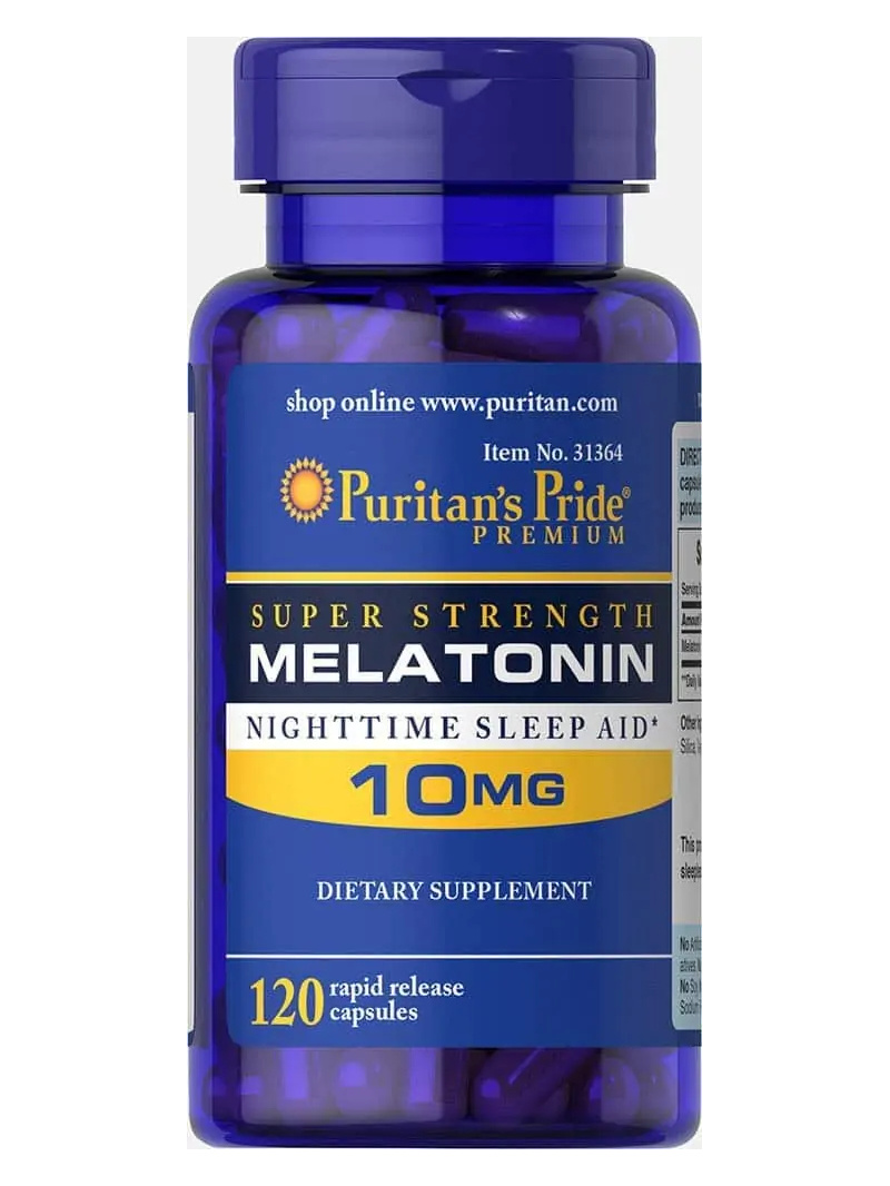 PURITAN S PRIDE Melatonín 10 mg (Melatonín – prostriedok na spanie) 120 kapsúl