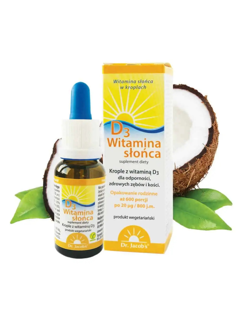 DR. JACOBS Vitamin Sun D3 (Vitamín D3 Imunita zubov a kostí) 20 ml