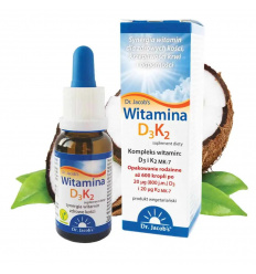 DR. JACOBS Vegetariánsky vitamín D3K2 (imunita, pre kosti, zuby a svaly) 20 ml