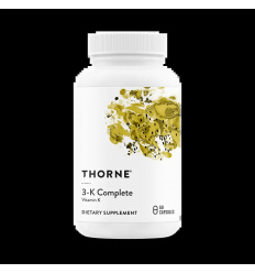 THORNE 3-K Complete™ (vitamín K1, K2-MK4/7, kosti a kĺby) 60 vegetariánskych kapsúl