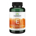 SWANSON Vitamín E Natural Dry 400 IU (bezolejový vitamín E) 100 vegetariánskych kapsúl