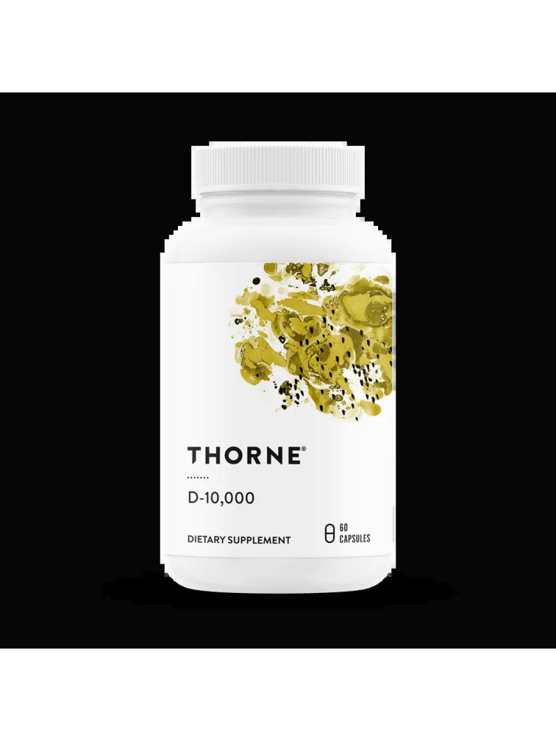 THORNE RESEARCH Vitamín D-10 000 IU (vitamín D3) 60 vegetariánskych kapsúl
