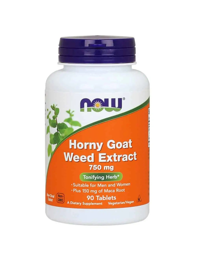 NOW FOODS Extrakt z buriny nadržanej kozy 750 mg (extrakt z buriny z kôz) 90 vegetariánskych tabliet
