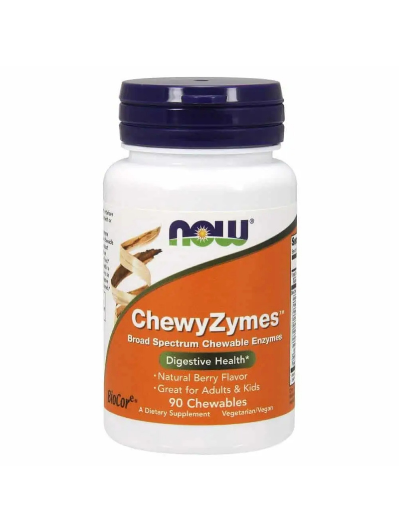 NOW FOODS ChewyZymes (tráviace enzýmy) 90 žuvacích vegetariánskych tabliet