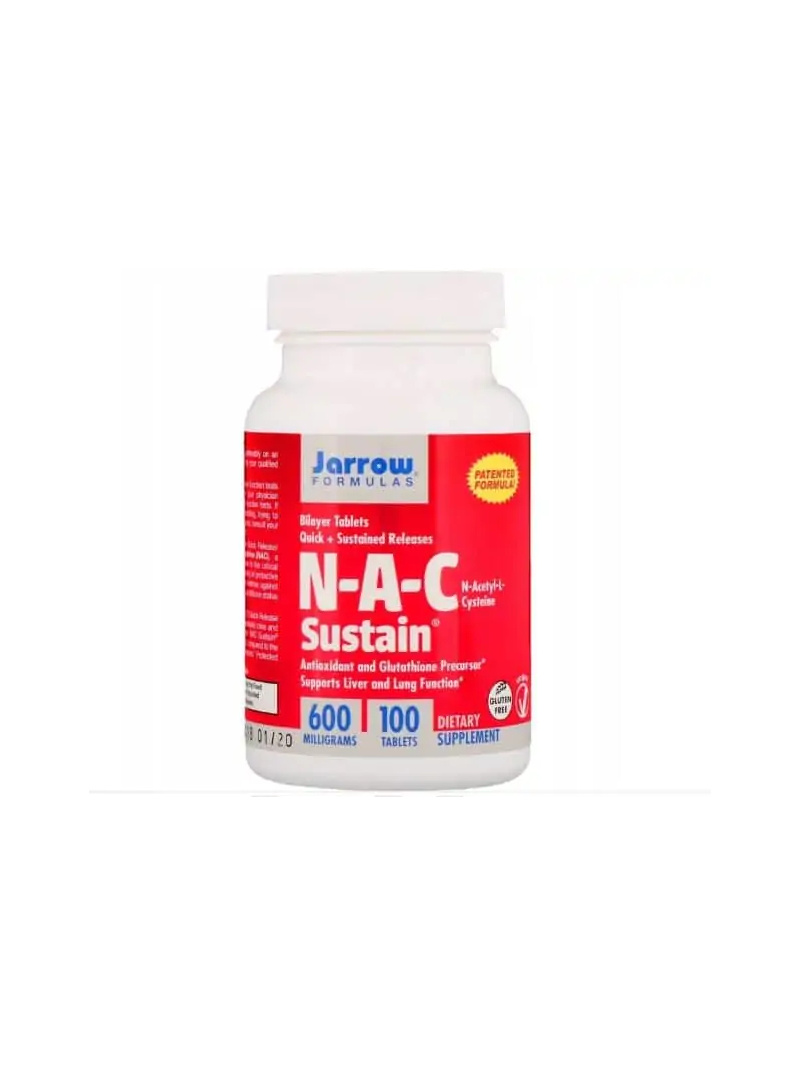 JARROW FORMULAS NAC Sustain (N-acetyl-L-cysteín) 100 tabliet