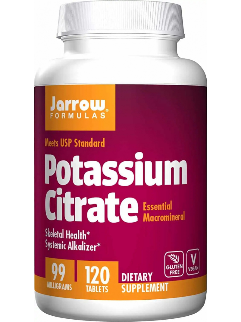 JARROW FORMULAS Citrát draselný 99 mg (citrát draselný) 120 tabliet