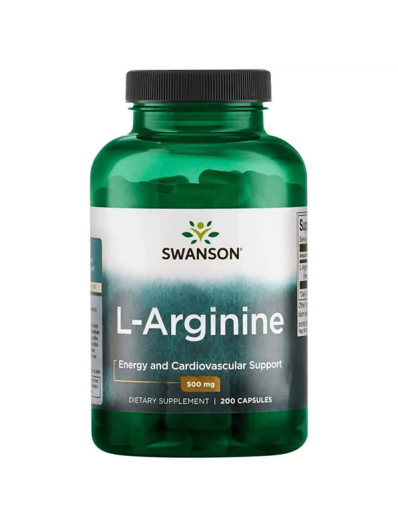 SWANSON L-arginín (L-arginín) 500 mg 200 kapsúl