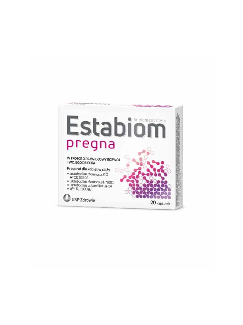 ESTABIOM Pregna (Probiotikum, stará sa o mikrobióm vášho dieťaťa) 20 kapsúl