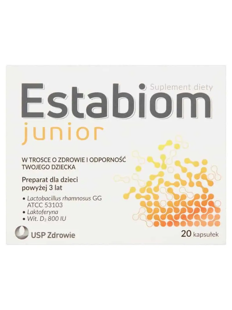 ESTABIOM Junior (Probiotikum pre deti, Podpora vrodenej imunity) 20 kapsúl