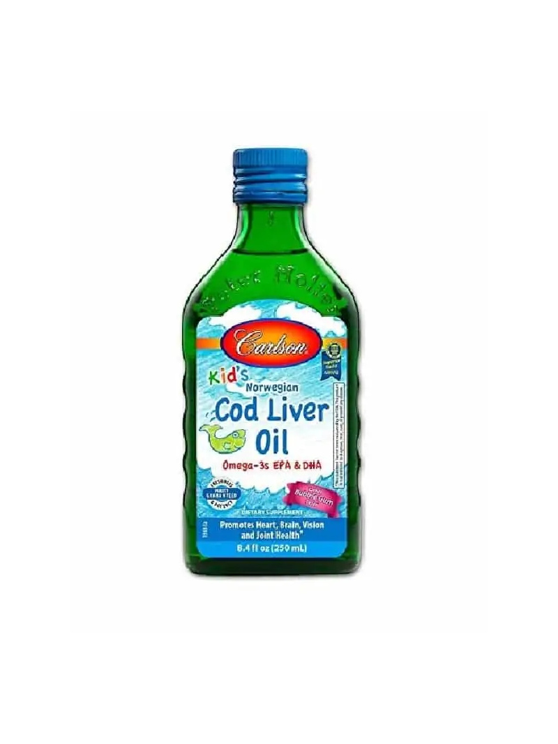 CARLSON LABS Detský tekutý olej z tresčej pečene 250 ml žuvačky