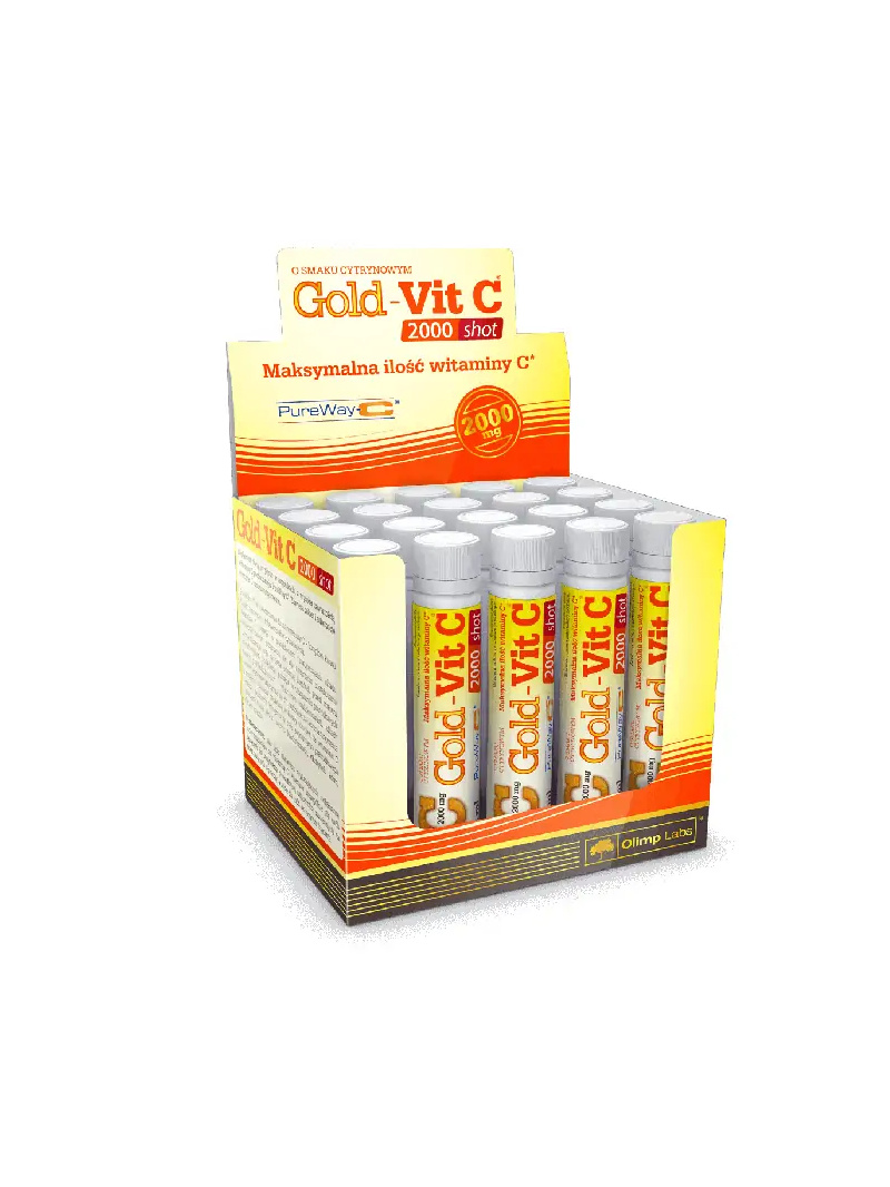 OLIMP Gold-Vit C 2000 Shot PureWay-C (vitamín C) 20 x 25 ml citrón