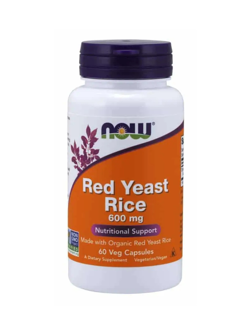 NOW FOODS Organická červená kvasnicová ryža 600 mg - 60 vegetariánskych kapsúl