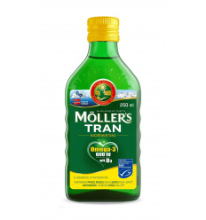 MOLLERS Nórsky olej z tresčej pečene s citrónovou príchuťou (Omega-3 EPA, DHA) 250 ml