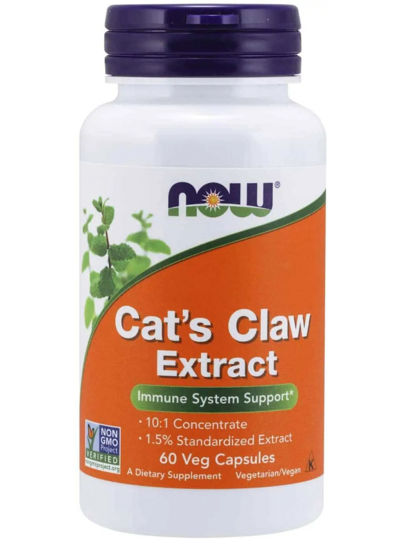 NOW FOODS Extrakt z mačacieho pazúra 60 vegetariánskych kapsúl
