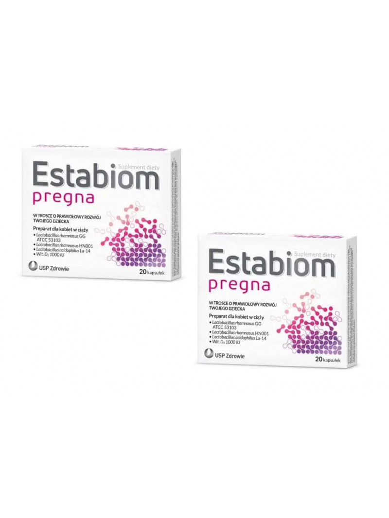 ESTABIOM Pregna (Probiotikum, stará sa o mikrobióm vášho dieťaťa) 2 x 20 kapsúl