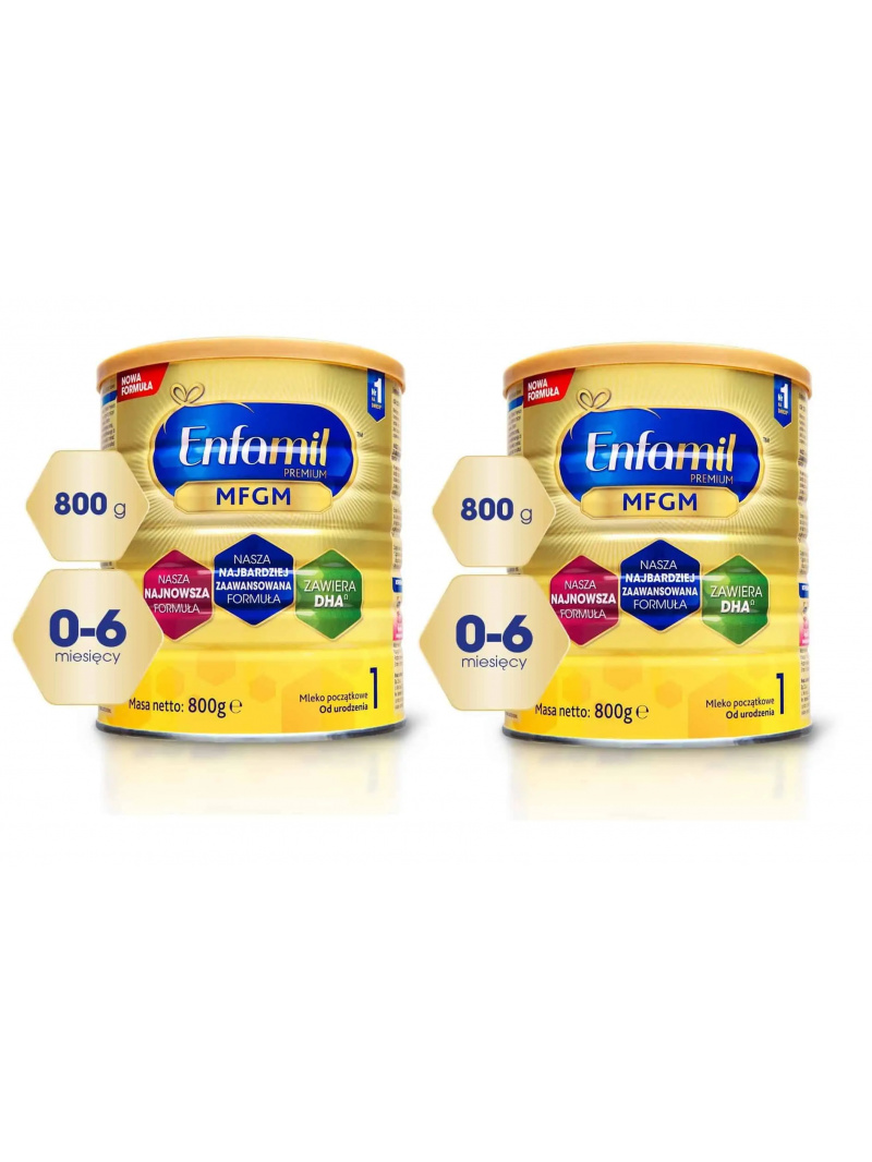 ENFAMIL 1 Premium MFGM upravené mlieko (pre dojčatá, 0-6 mesiacov) 2 x 800 g