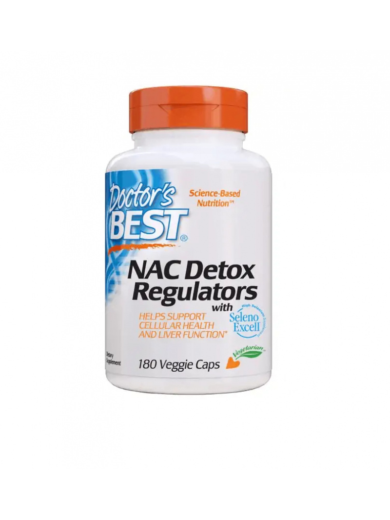 Lekárove najlepšie N-acetyl L-cysteín (N-acetyl L-cysteín) NAC detoxikačné regulátory 180 vegetariánskych kapsúl